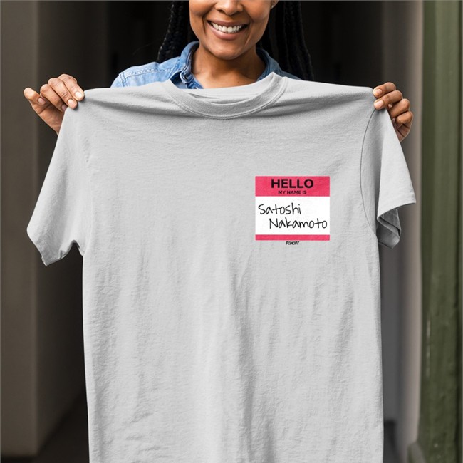 Hello My Name Is Satoshi Nakamoto Tee Shirt Hello My Name Is Satoshi Nakamoto Hoodie Isabellasg3