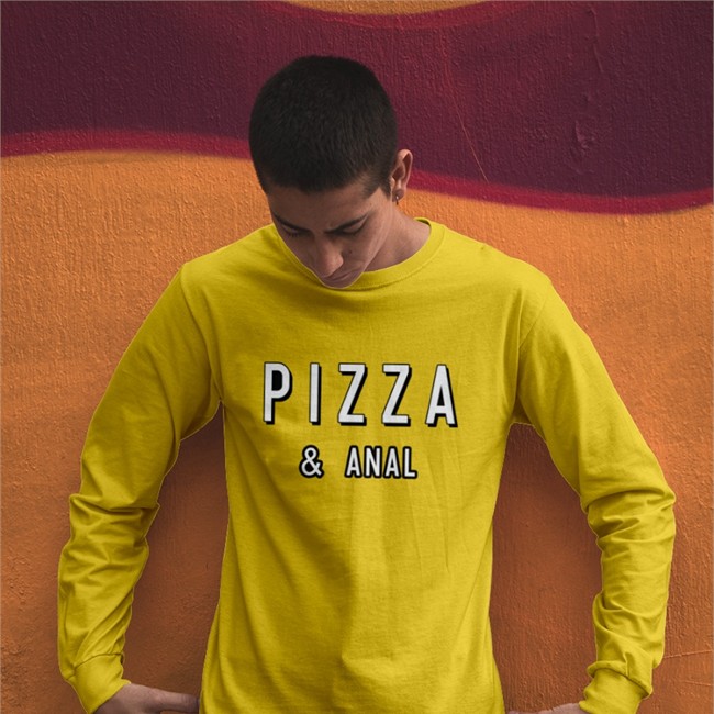 Pizza And Anal Red Long Sleeve Tee Shirt Shirts That Go Hard Merch Pizza And Anal Red Hoodie