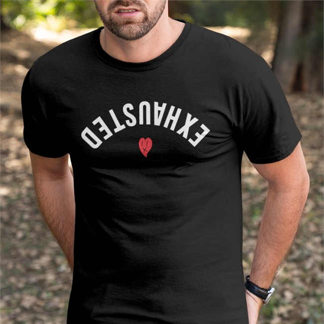 Beautiful Bastard Exhausted Heart Tee Shirt Exhausted Heart Sweatshirt