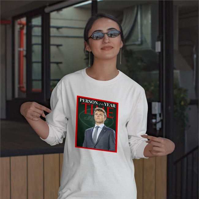 Zach Wilson Person Of The Year Time Shirt 2022 Cj Uzomah Zach Wilson Person Of The Year Time T-Shirt