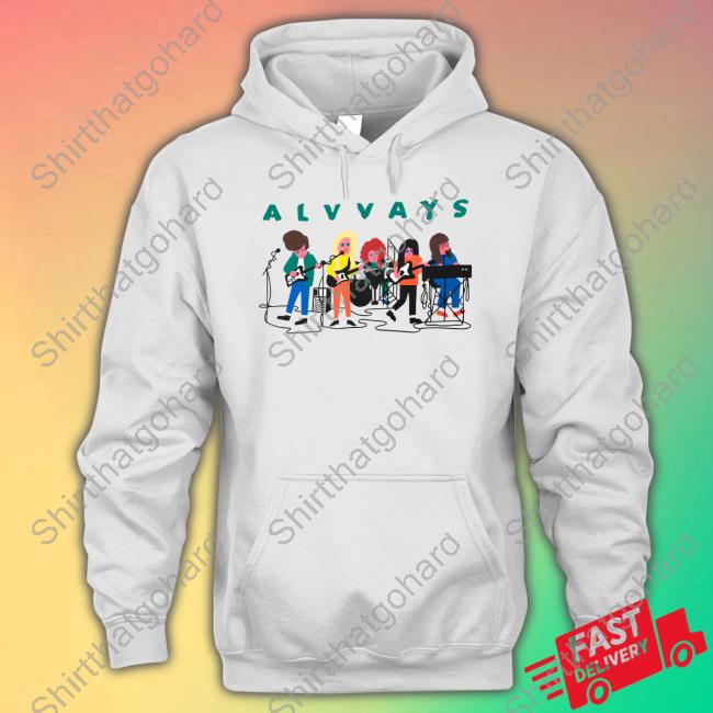 Alvvays Merch Band Drawing Hooded Sweatshirt