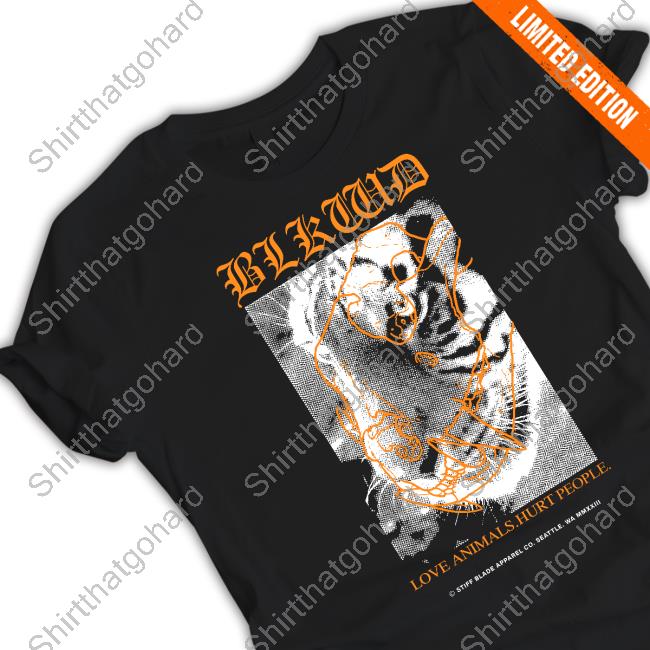Stiff Blade Merch Kevin Blackwood Love Animals Hurt People Tee Shirt