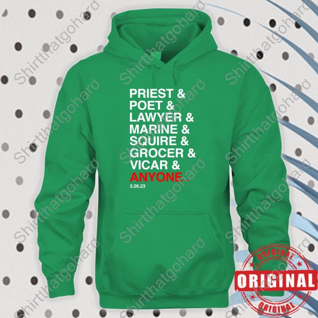 Priest Poet Lawyer Marine Squire Grocer Vicar Anyone Shirt Priest Poet Lawyer Marine Squire Grocer Vicar Anyone Tee Shirt