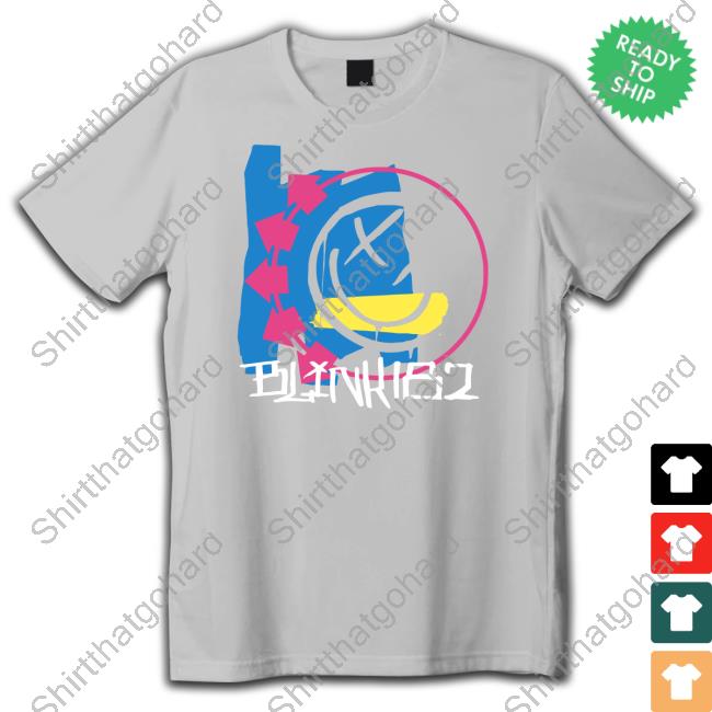 Blink 182 OG Smiley Tee Shirt Blink 182 OG Smiley T-Shirt