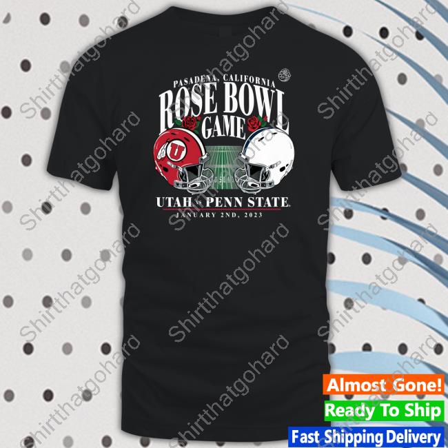 Official Fanatics Merch Penn State Nittany Lions vs. Utah Utes Fanatics Branded 2023 Rose Bowl Matchup Old School T-Shirt