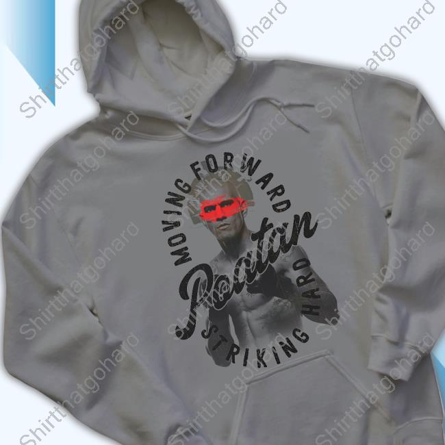 Official Alex Pereira MerchLabs Poatan Striking Hard Tee Alex Pereira MerchLabs Poatan Striking Hard Tee