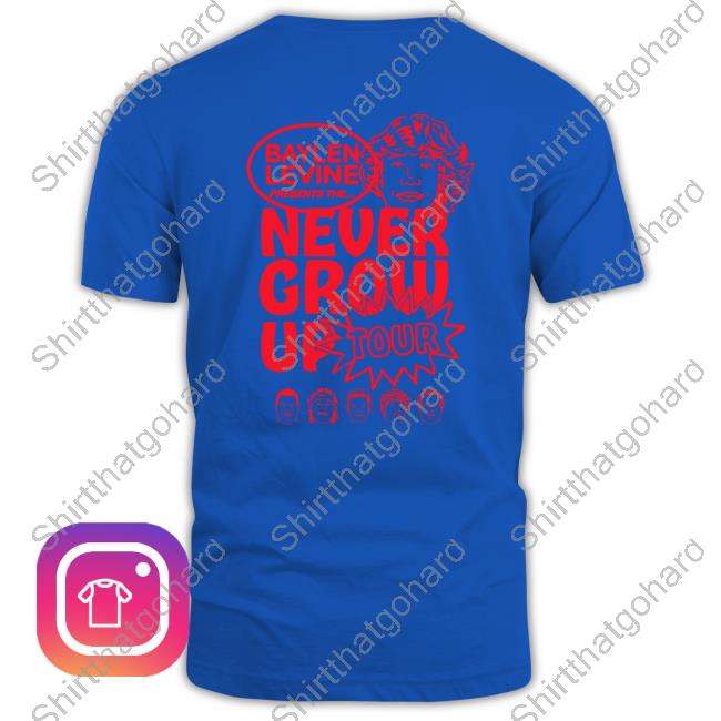 Baylen Levine Never Grow Up Tour T Shirt Baylen Levine Merch Never Grow Up Tour Tee Shirt