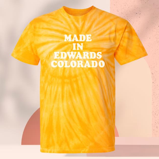 Official Hometown Apparel Made In Edwards Colorado Classic 70S Tie-Dye Cyclone Pinwheel Top Shirt 3D All-Over Printed