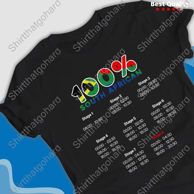 100% South African Hoodie 100% South African Shirt