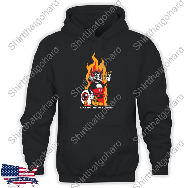 Official Down Right Merch Like Moths To Flames Little Devil Sweatshirt