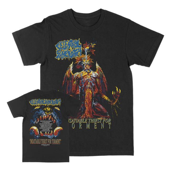 Official Death Wish Store Deathwish Inc Celestial Sanctuary Insatiable Thirst For Torment Black Shirt New Deathwishinc