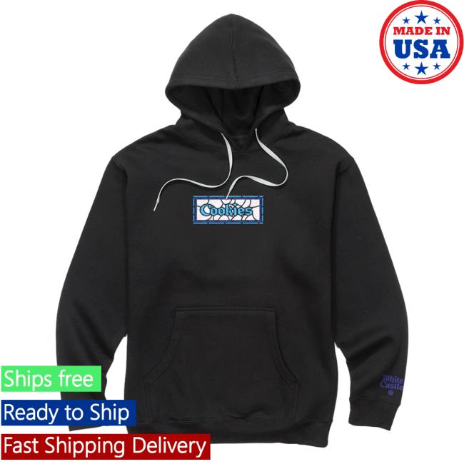 Official Cookies Merch Store ﻿Cookies X White Castle Stained Glass Crew neck Black