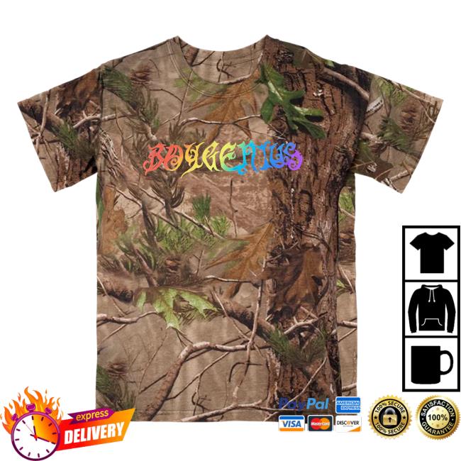 Official Boygenius Store Merch Shop Boy Genius Camo Rainbow Shirts (version 2) Xboygeniusx