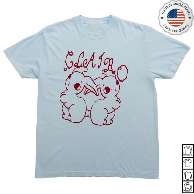 Official Clairo Merch Store Shop Clairo Clairo Bunnies Top Shirt (Light Blue)