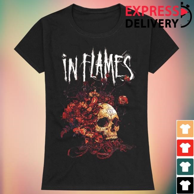 In Flames ﻿Skull & Vines Shirt In Flames Merch Shop