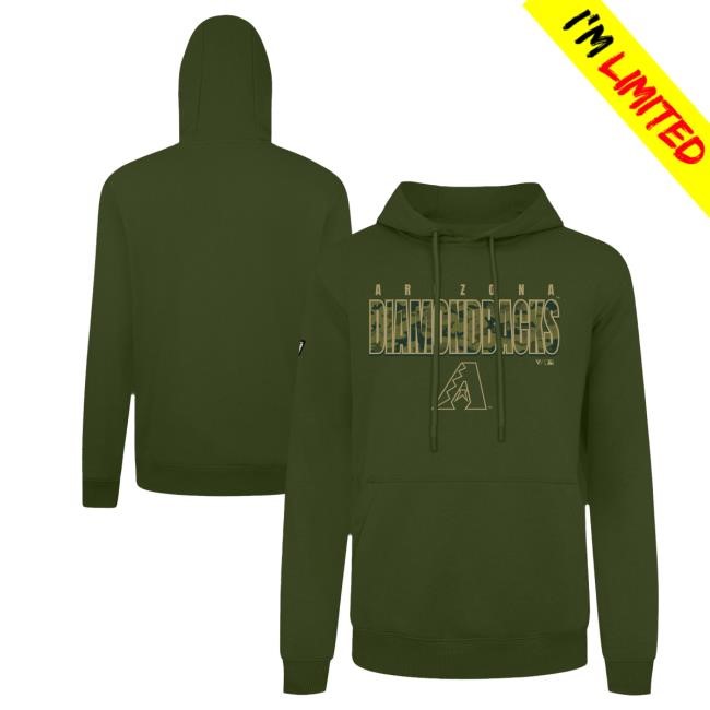 Official MLB Store Men's Arizona Diamondbacks Levelwear Black Podium Protect Hoodie