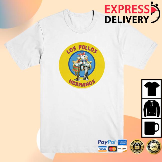 Official Breaking Bad Store Merch Los Pollos Hermanos Unisex White Hoodie From Breaking Bad