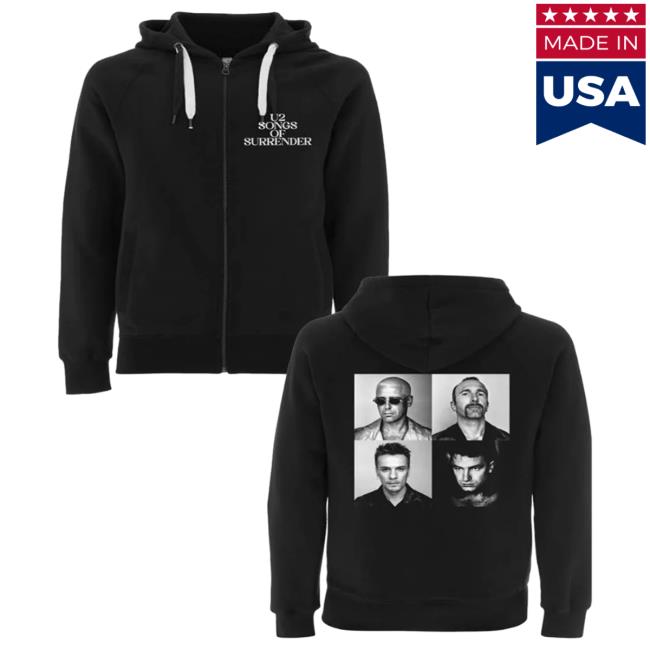U2 Merch Shop Songs Of Surrender Album Zip-Up Hoodie