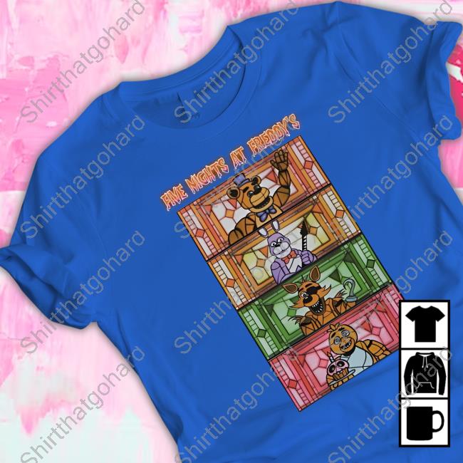 Five Nights At Freddy's Stained Glass Characters T Shirt Hottopic