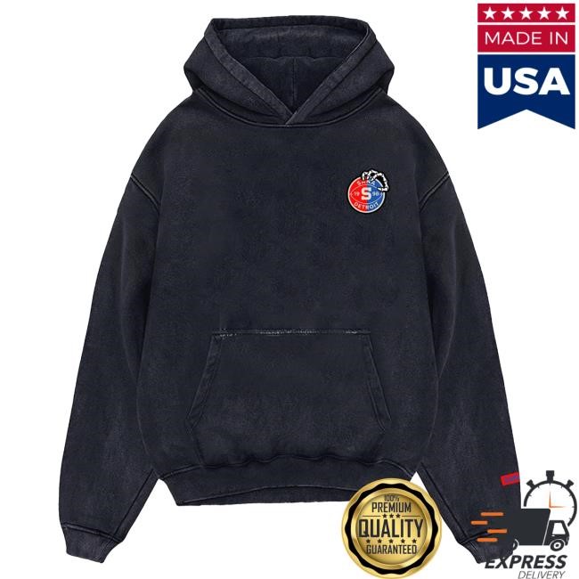 Official Sana Detroit Merch Store Shop Motor Muscle Hooded Sweatshirt- Black Edge