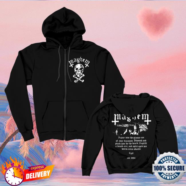 Official Mayhem Est. 1984 Skull Zip Up Crew neck
