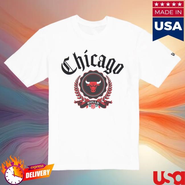 Official Chicago Bulls Store Chicago Bulls New Era Varsity Laurel Tee ChicagoBulls