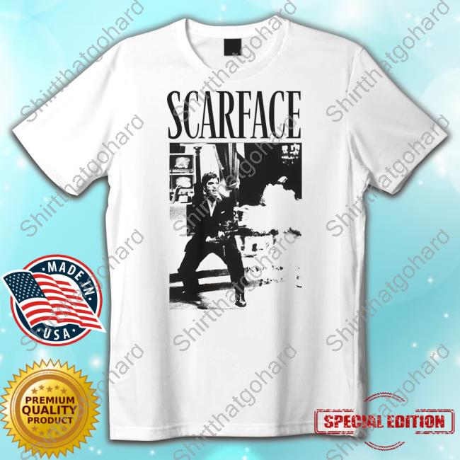 Boohoo Scarface Fire Scene License Oversized White Hot Shirt