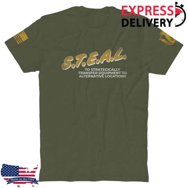 Official The Fat Electrician Merch Bunker Branding S.T.E.A.L. Shirt 2024 Military Green