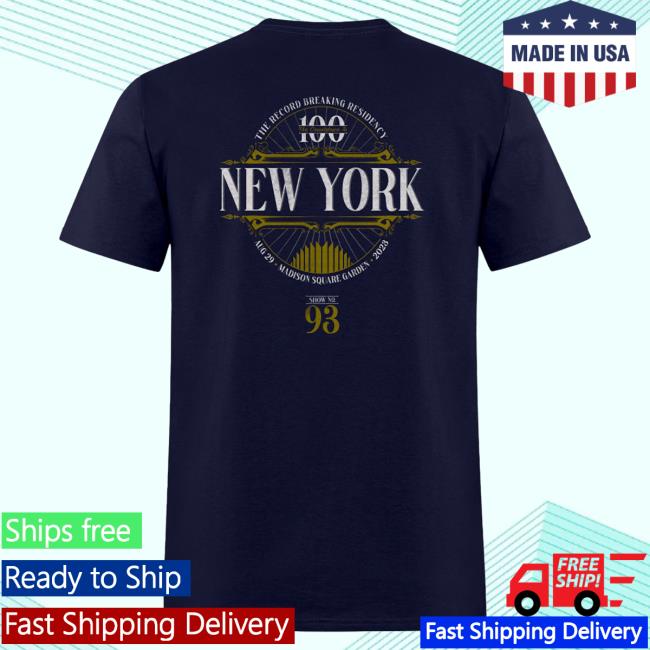 Official Billy Joel Merch Store Billy Joel 8-29-23 Msg New York Event Navy Shirts - Online Exclusive Billy Joel Apparel Clothing Shop