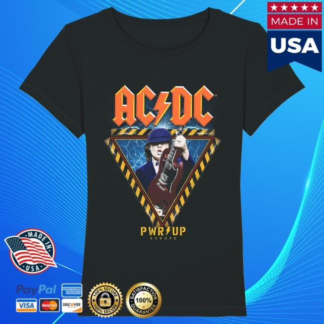 Official Ac Dc Merch Store AC/DC Angus Triangle 2024 Ladies Tour Hot Shirt Ac Dc Shop Acdc Clothing