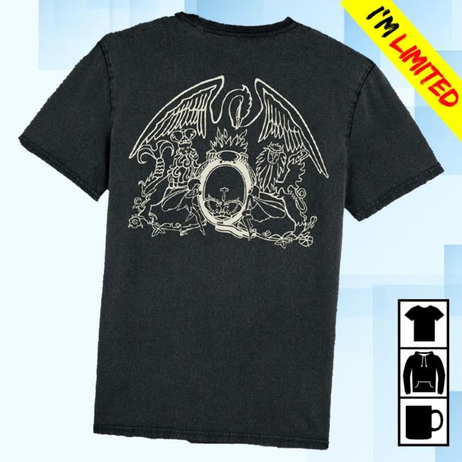 Official Queen Online Store Queen 1 Original Logo Vintage Tee