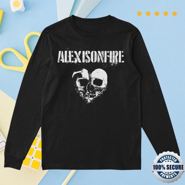 Official Alexisonfire Merch Barbed Wire Heartskull L/S T Shirt