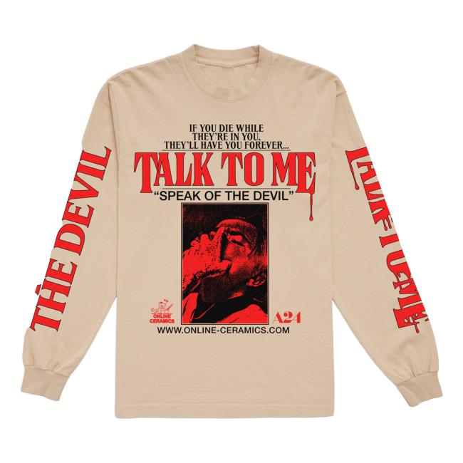 Official A24 Merch Store A24 Films Online Ceramics X Talk To Me 91 Seconds LS T Shirt A24 Shop