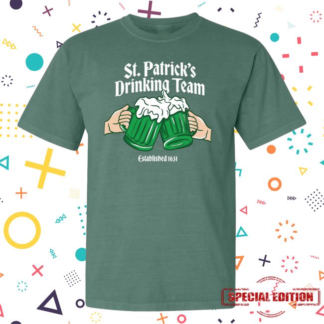 Official Barstool Sports Merch Store Barstool U St. Patrick's Drinking Team T-Shirt from Barstool U Barstool Sports Apparel Clothing Shop BarstoolSports
