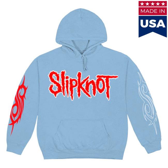 Official Slipknot Merch Store Slipknot Slipknot Logo '22 Tour Blue Crew neck Sweatshirt Slipknotmerch Apparel Clothing Shop