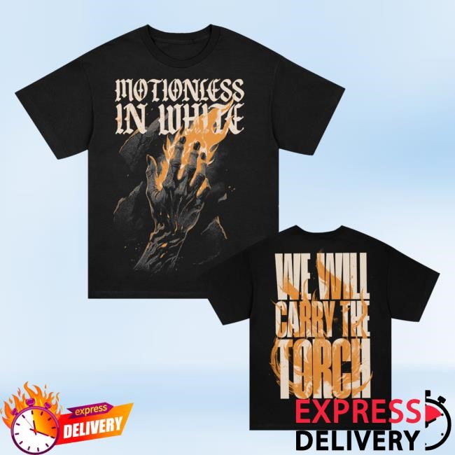 Carry The Torch New Tee Motionless in White Store MIW Merch