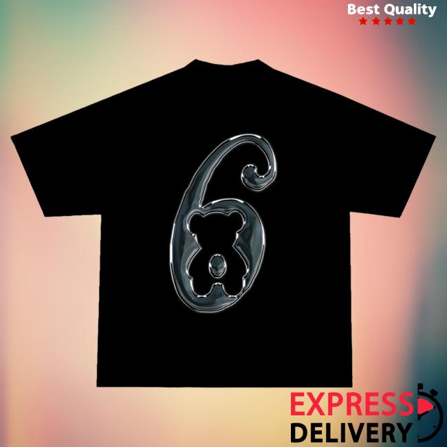Official 6Lack Store Shop 6 Chrome T-Shirts - Black