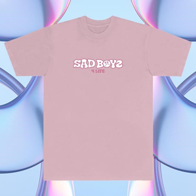 Official Sad Boyz Merch Store Mente Positiva 4L Popover Shirt - Light Pink