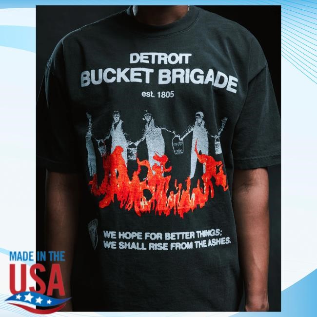 Official Sana Detroit Store Detroit Bucket Brigade Attractive Shirt - Vintage Black SanaDetroit