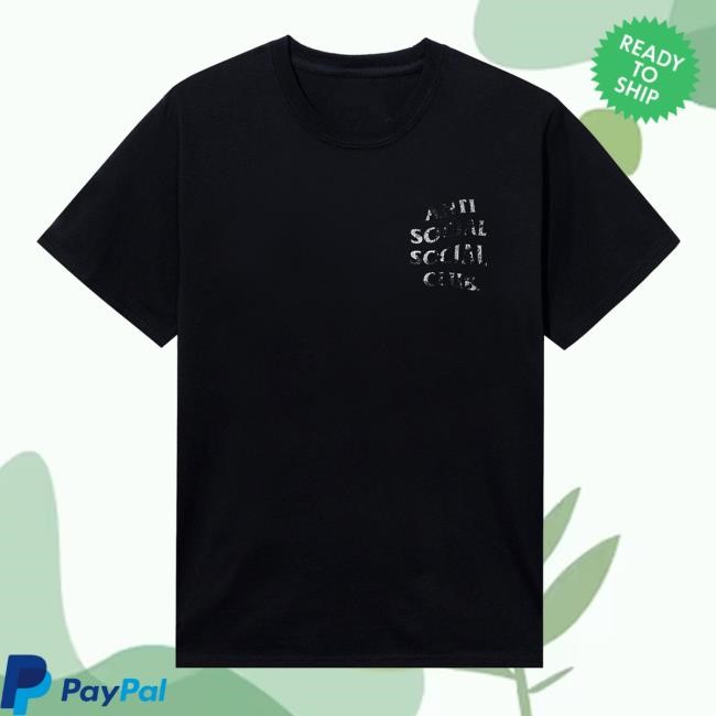 Anti Social Social Club Official Merch Store Thrashed Logo Flip T-Shirt Anti Social Social Club Clothing Shop Anti Social Social Club Apparel