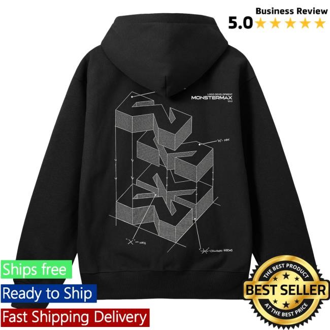 Official Monstermax Merch Store Schematic Black Hood