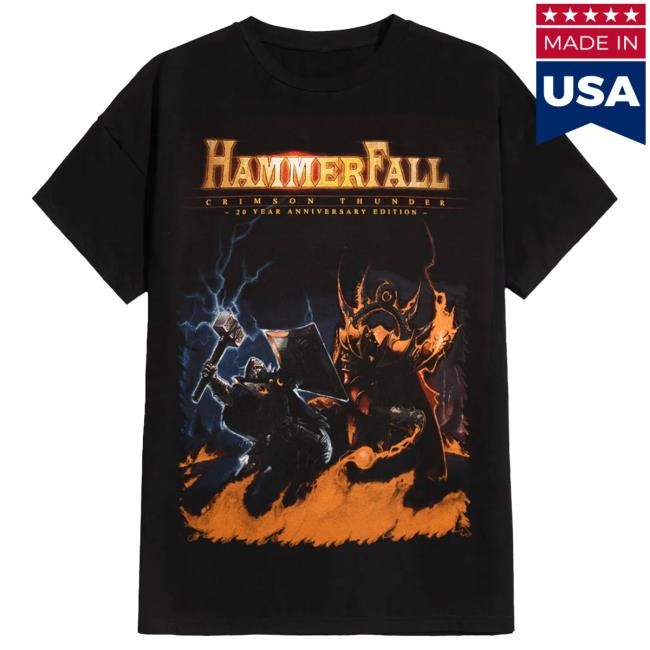 Official Nuclear Blast Merch Shop Hammerfall - Crimson Thunder 20Th Anniversary - Hot Shirt NuclearBlast