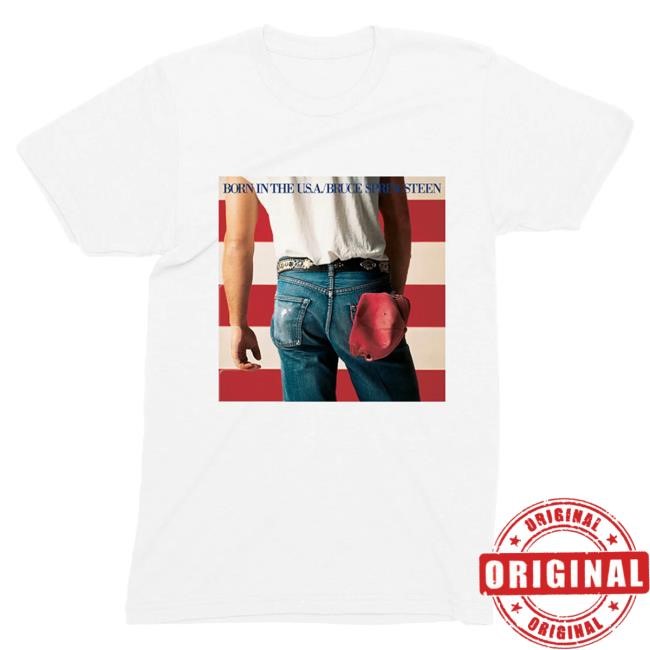 Officia Bruce Springsteen Merch Store Born In The Usa 40Th Anniversary Cover T-Shirt