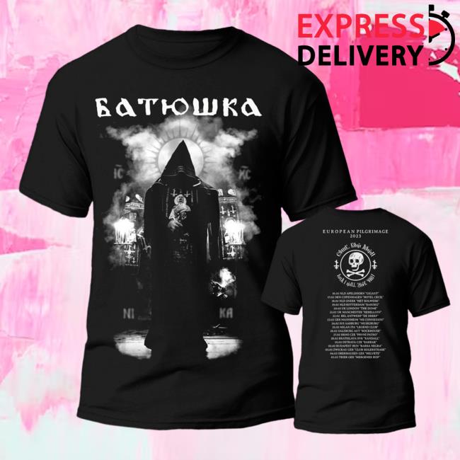 Official Kings Road Merch Store Batushka - "European Pilgrimage 2023 Monks In Smoke" T-Shirts Kings Road Shop