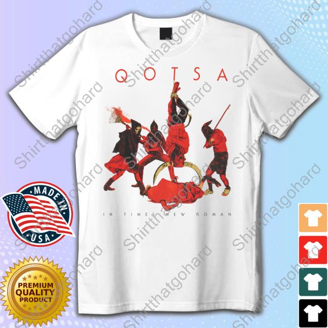 Official Queens Of The Stone Age Merch In Times New Roman T-Shirt