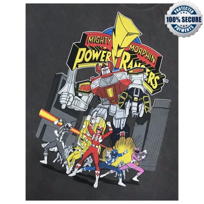 Vintage Power Rangers Mighty Morpin Cartoon Network Tees Shirt