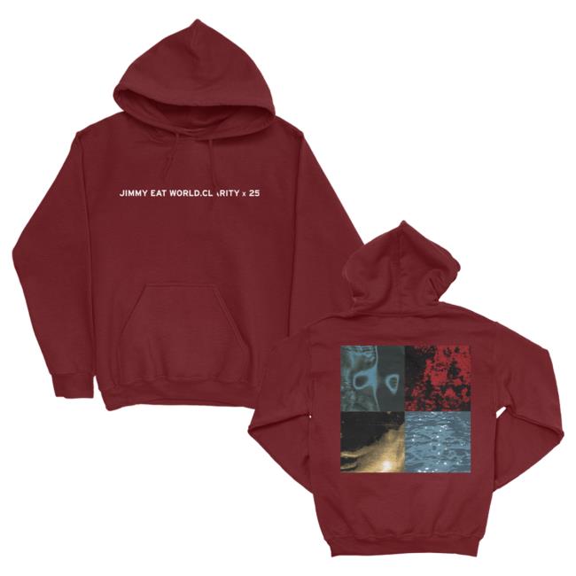 Official Jimmy Eat World Merch Clarity 25Th Anniversary Long Sleeve Shirt 2024 (Maroon)