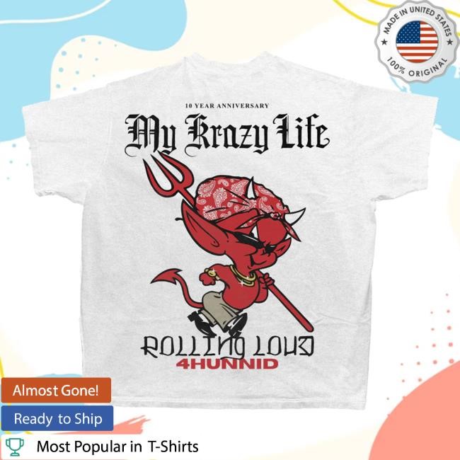 RLxYG Krazy Devil White Shirt Rolling Loud Shop