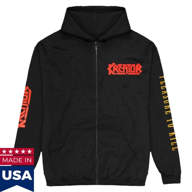 Official Nuclear Blast Merch Shop Kreator - Pleasure To Kill - Zipper Attractive Hoodie NuclearBlast