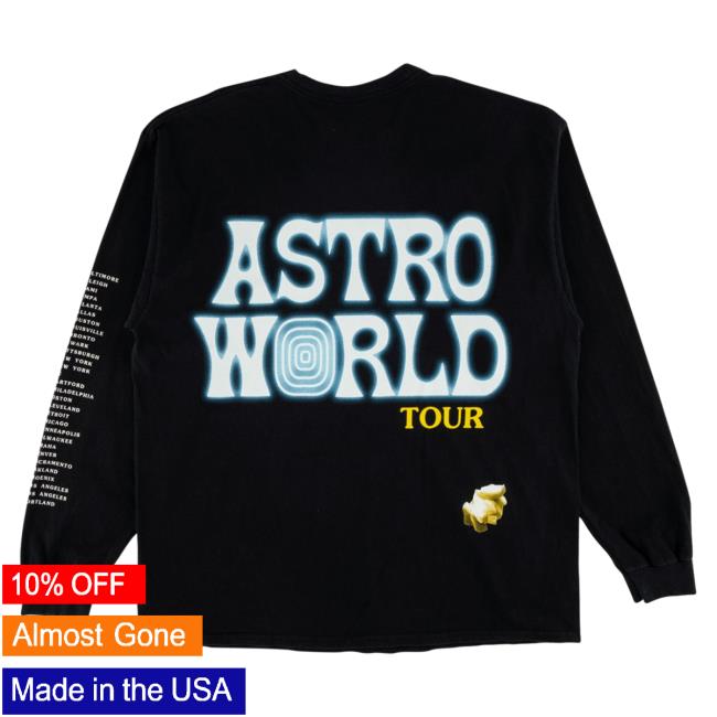 Official Travis Scott Merch Store Travis Scott Astroworld Tour Long-Sleeve Black TravisScott Shop